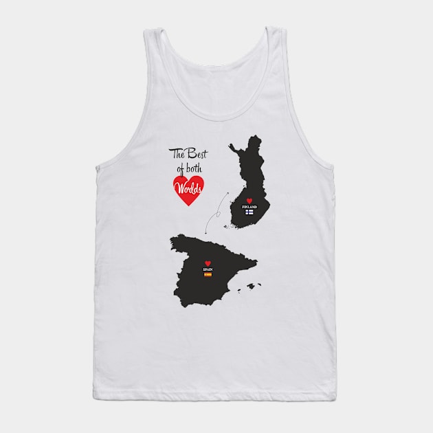 The Best of both Worlds - Finland - Spain Tank Top by YooY Studio